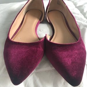 Velvet flats